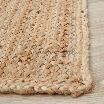 Närbild på flätad jute