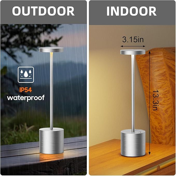 Slät Metall Touch-bordslampa – alternativ bild 2
