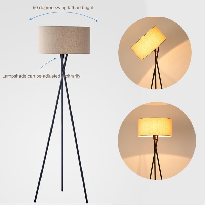 Skandinavisk Trebent Golvlampa – alternativ bild 1