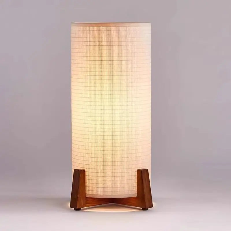 Bordslampa med textilskärm – illustrationsbild